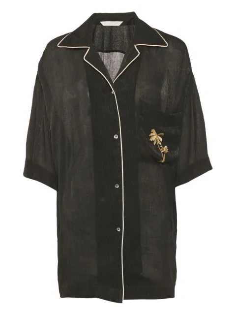 Palm Angels embroidered shirt Black 1216469