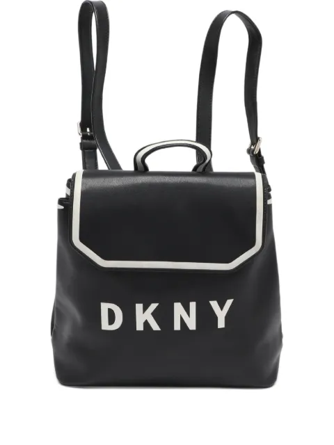 DKNY Vintage Jade leather logo backpack Black 1190157
