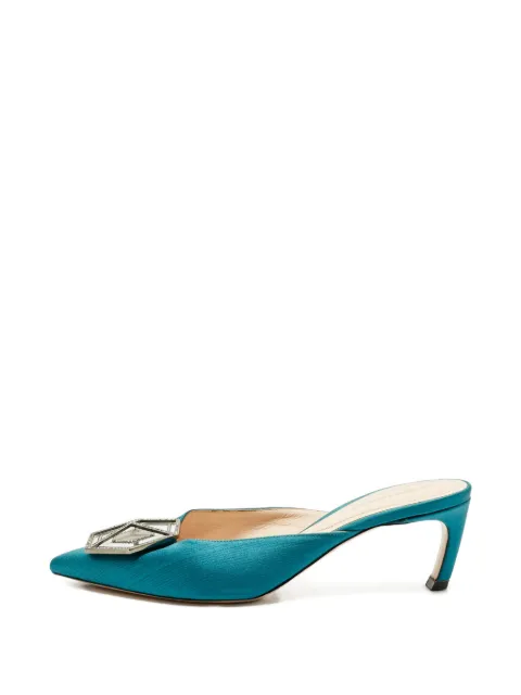 Nicholas Kirkwood hexagon-detail heeled mules Blue 1199922