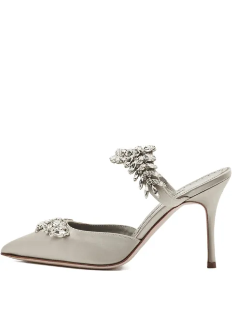 Manolo Blahnik Lurum heeled mules Grey 1211871