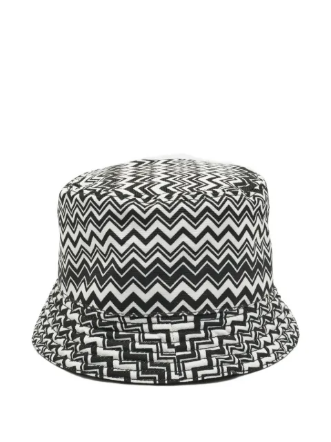 Missoni Pre-Owned zigzag bucket hat White 1216897