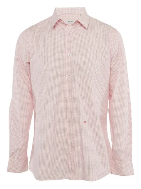 Moschino Pre-Owned check-print button shirt Pink 1195831