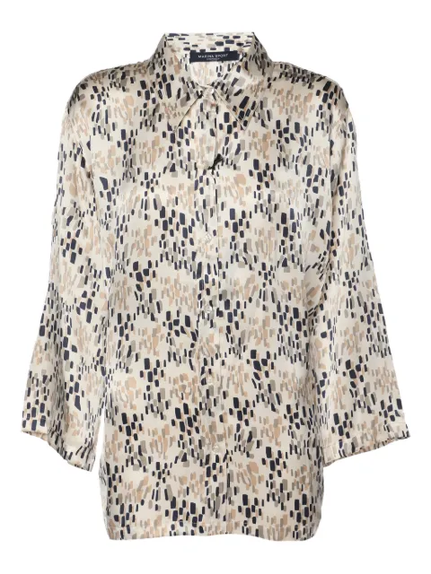 Marina Rinaldi printed silk shirt Neutrals 1184967