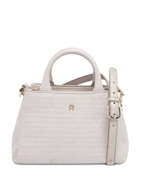 Aigner Vintage 1199480 leather tote White 1199480