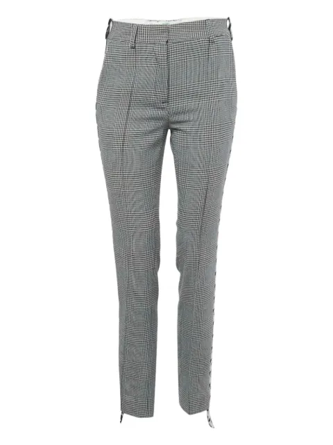 Off-White Pre-Owned prince of wales check trousers Black 1191067