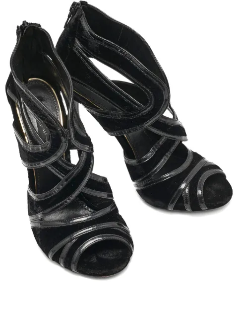 Dolce & Gabbana Pre-Owned leather-zip sandals Black 1144840