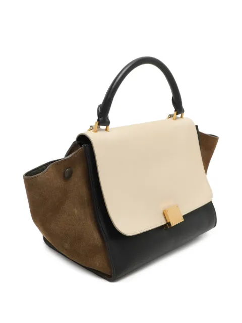 Celine Pre-Owned suede leather trapeze bag Black 1156109