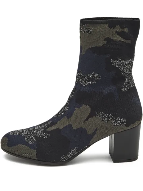 Zadig&Voltaire camouflage knit ankle boots Blue 1170613