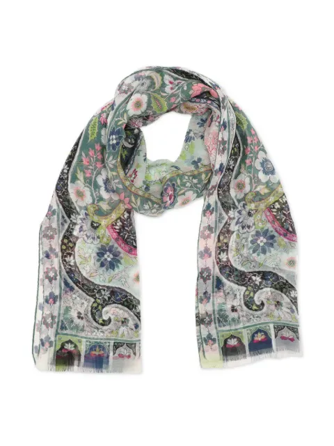 Etro Pre-Owned floral-print scarf Green 1113678