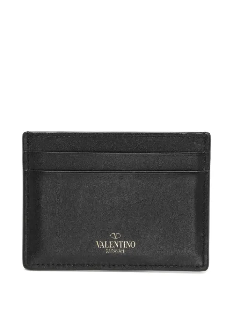 Valentino Garavani Pre-Owned rockstud-detail card holder Black 1143324