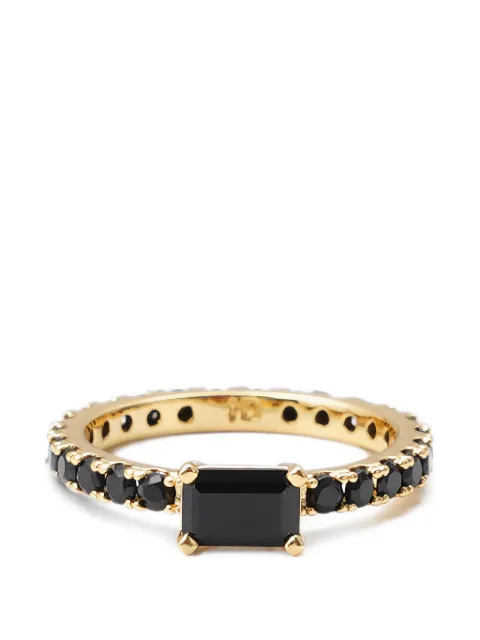 Izabel Display Ultra slim ring emerald-cut crystal rings Gold RCUCS