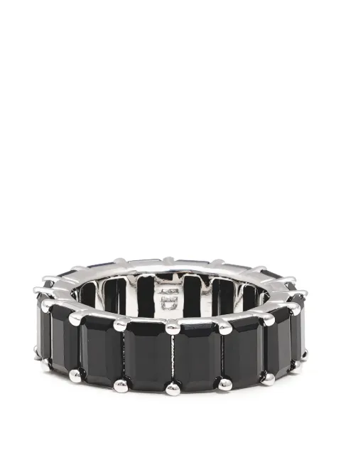 Izabel Display chunky crystal-embellished rings Silver RCCC