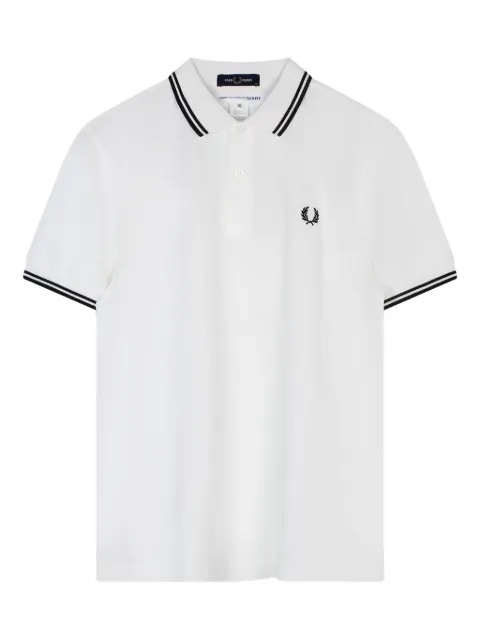Comme Des Garçons Shirt striped-detail polo shirt White FOT501S25