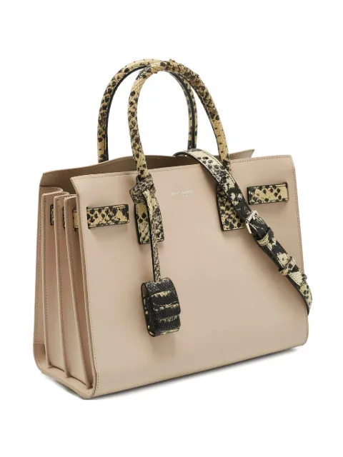 Saint Laurent Pre-Owned 2016 Sac De Jour snake-embossed tote bag Neutrals 1197274