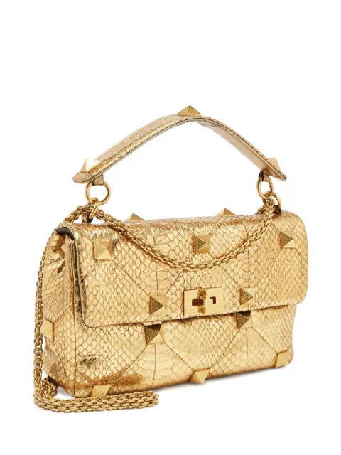 Valentino Garavani Pre-Owned Roman Stud leather shoulder bag Gold 1181968