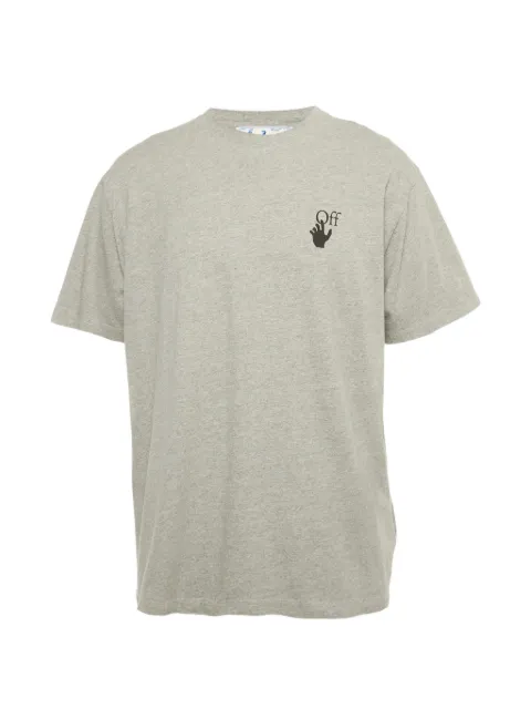 Off-White Pre-Owned faded logo-motif T-shirt Grey 1193657