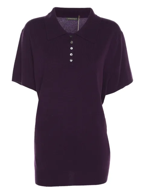 Marina Rinaldi knit short-sleeve polo shirt Purple 1186420