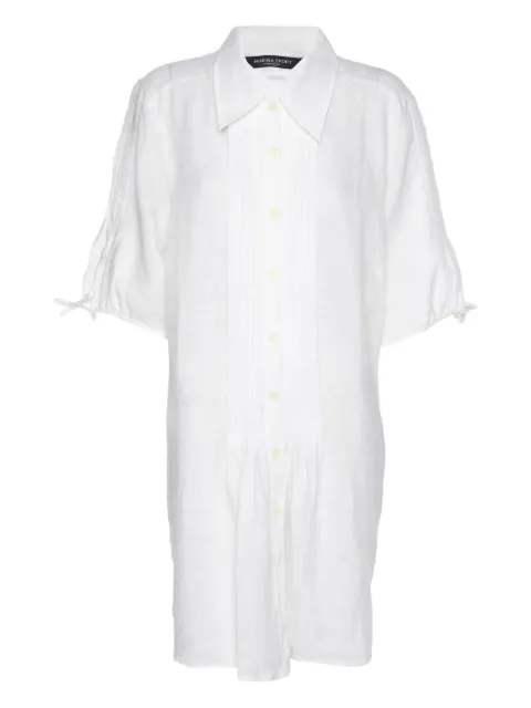Marina Rinaldi vintage pleated linen dress White 1185222