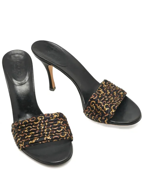 Gucci Pre-Owned gg-detail open-toe sandals Black 1213195