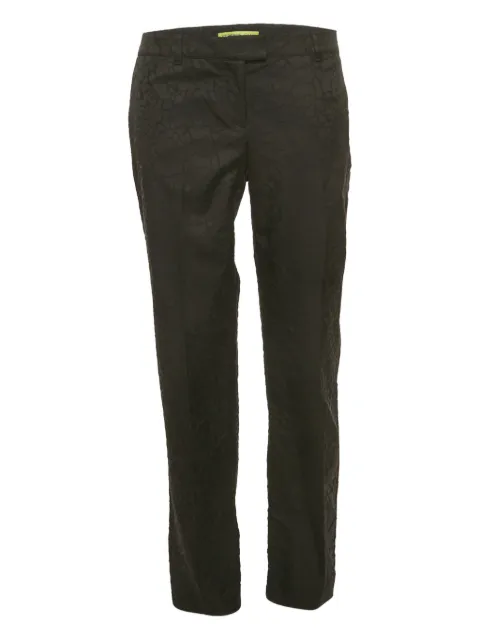 Versace Jeans Couture 44 jacquard COTTON trousers Black 1182063