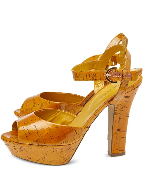 Sergio Rossi Vintage platform-heel sandals Brown 1181577