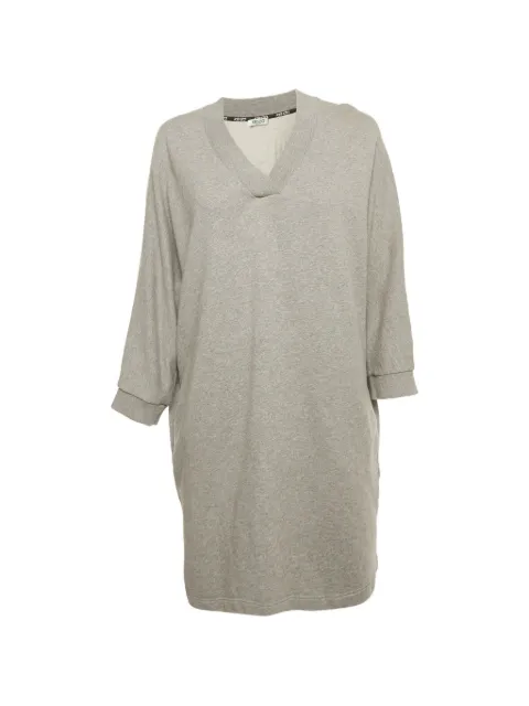 Kenzo Pre-Owned V-neck long-sleeve dress Grey 1187919