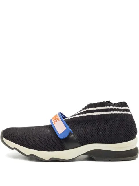 Fendi Pre-Owned rockoko monochrome trim sneakers Black 1168957