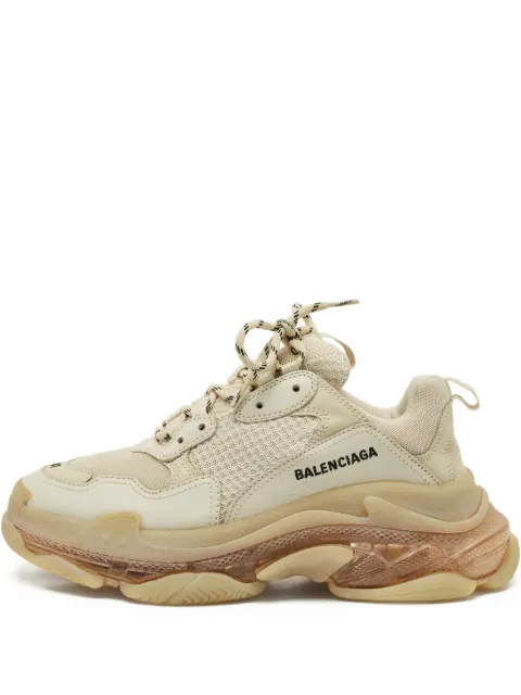 Balenciaga Pre-Owned Triple S leather sneakers Neutrals 1168180