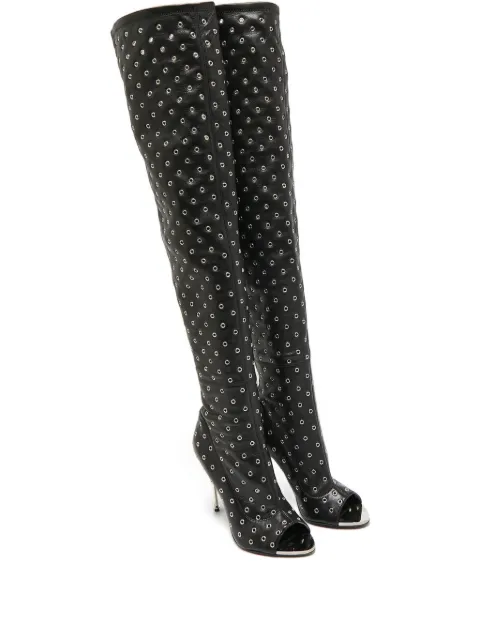 Tom Ford Pre-Owned eyelet zip boots Black 1119855