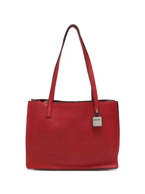 DKNY padlock-detail tote bag Red 1077708
