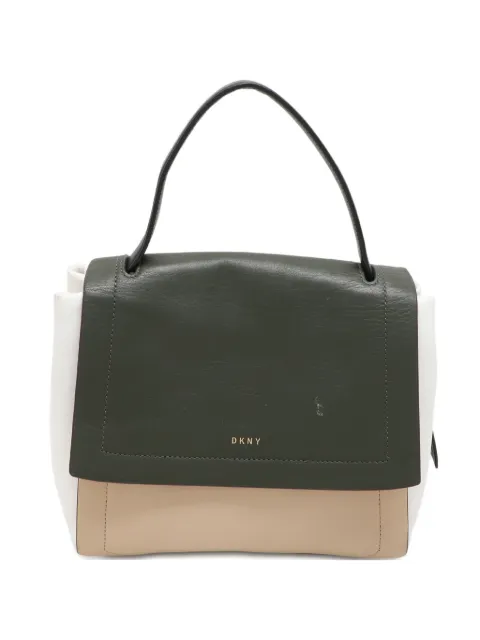 DKNY leather top-handle tote bag Green 1112846