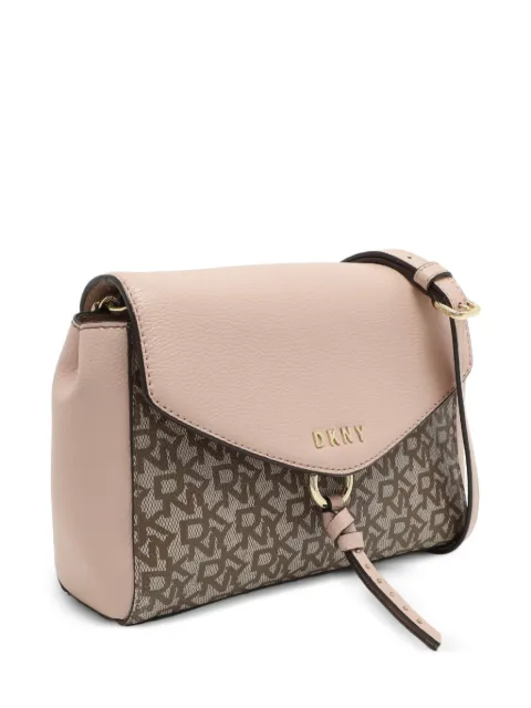 DKNY monogram leather shoulder bag Pink 1051725