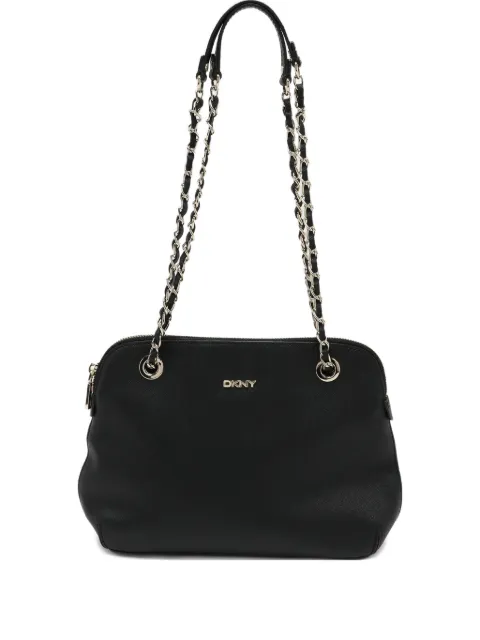 DKNY chain leather satchel Black 1051553