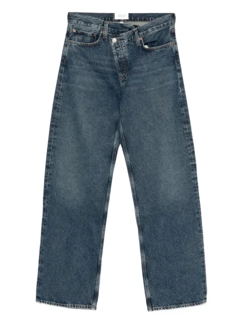 AGOLDE asymmetric-waistband wide-leg jeans Blue A3171254FORM