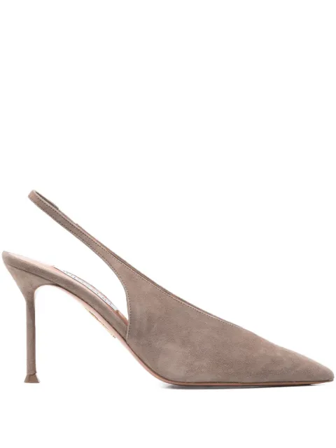 Aquazzura Voltaire slingback pumps Neutrals VTRMIDL0SUETOR