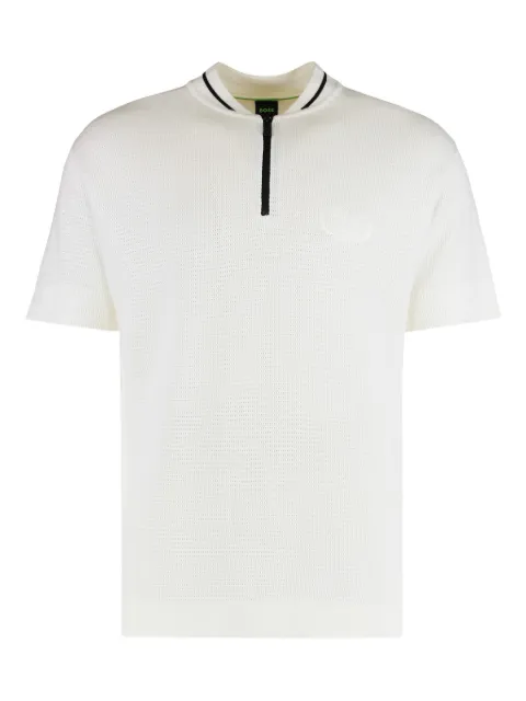 BOSS zip-fastening polo shirt White 50537154