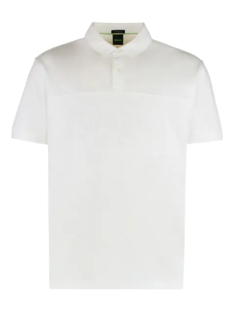 BOSS cotton polo shirt White 50538111