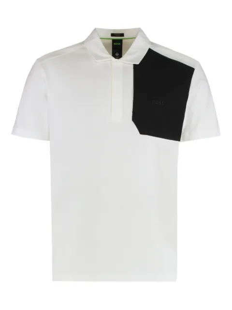 BOSS block-panel polo shirt White 50537522