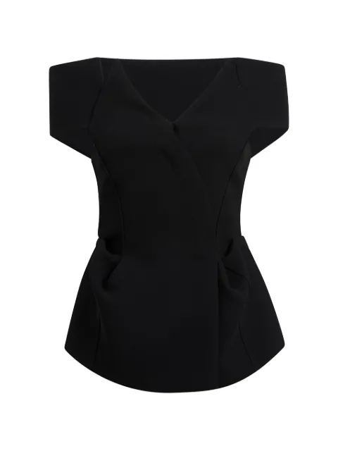 KHAITE Verone cut-out blouse Black 24364114200