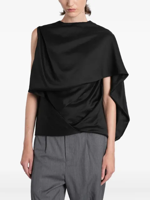 ENTIRE STUDIOS side-drape top Black ESWW258017BL