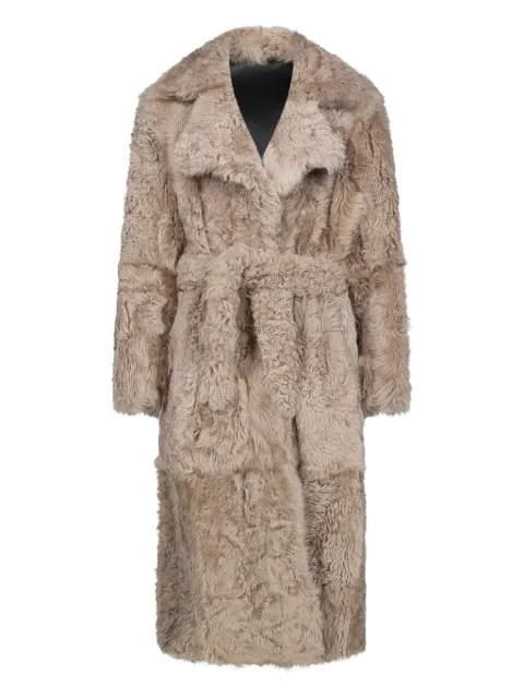 Ludovic de Saint Sernin shearling coat Neutrals AW25CT014WSHEARLINGPEARL