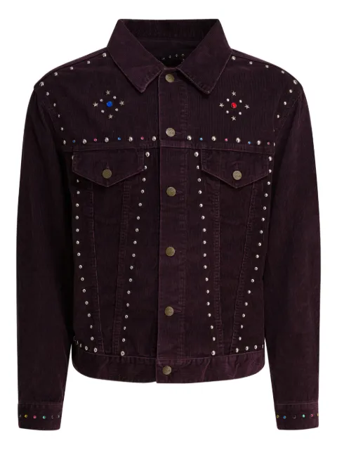 Needles studs butterfly-detail jacket Purple RW167ABURGUNDY