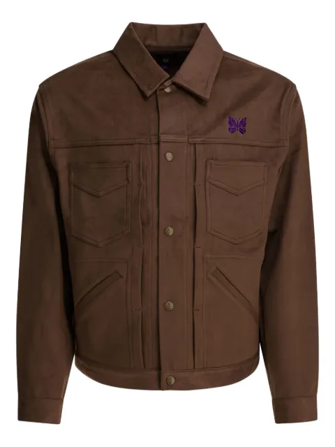 Needles flap-pocket jacket Brown RW248ABROWN