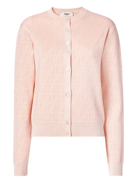 FENDI patterned buttoned cardigan Pink FZE566AYM1
