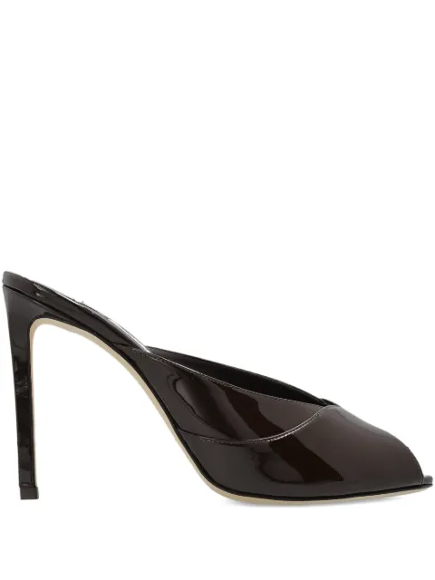 Jimmy Choo Brigitte Mule leather sandals Brown BRIGITTEMULE100PAT