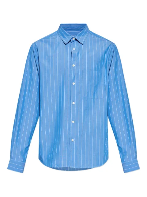 SAMSOE SAMSOE striped-pattern shirt Blue M25300010