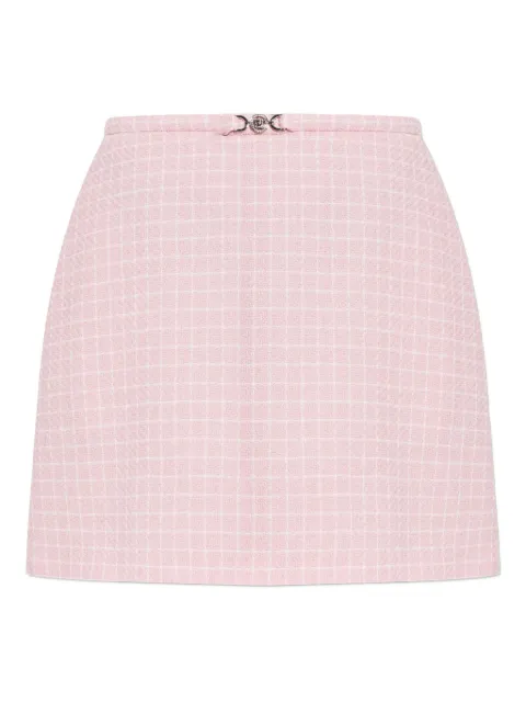Versace wool crêpe tweed A-line mini skirt Pink 10223971A10444