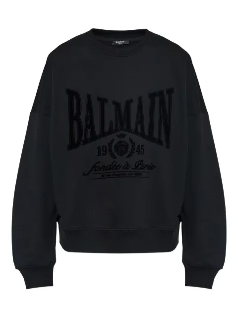 Balmain logo-print sweatshirt Black GH1JS191GF46