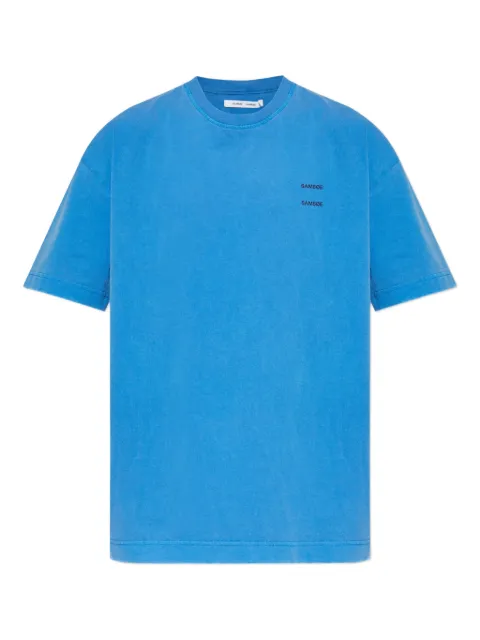 SAMSOE SAMSOE logo-print T-shirt Blue M25400039