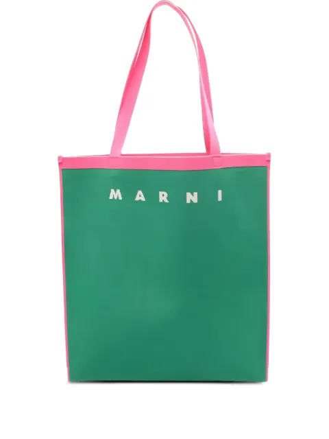 Marni Pre-Owned logo-detail tote bag Green 1026000